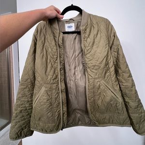 Olive Green Quilted Jacket Old Navy